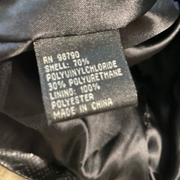 Rampage black faux snakeskin full zip jacket with belt Womens size large - Picture 9 of 16